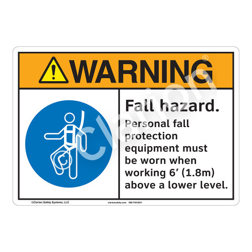 Warning Fall Hazard Sign (F1213-)