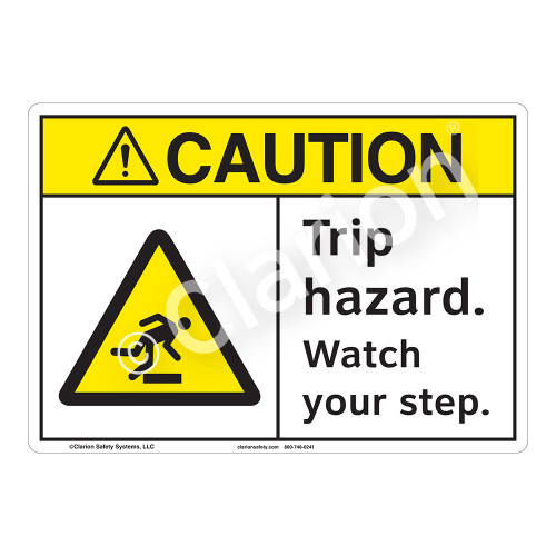Caution Trip Hazard Sign (F1217-)