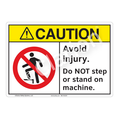 Caution Avoid Injury Sign (F1219-)
