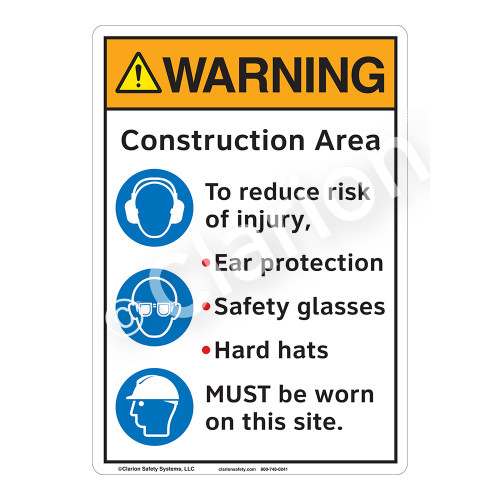 Warning Construction Area Sign (F1226-)