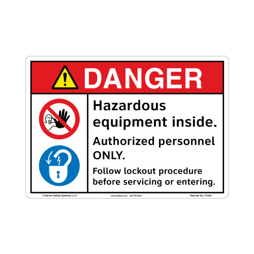 Danger/Hazardous Equipment Sign (F1240-)