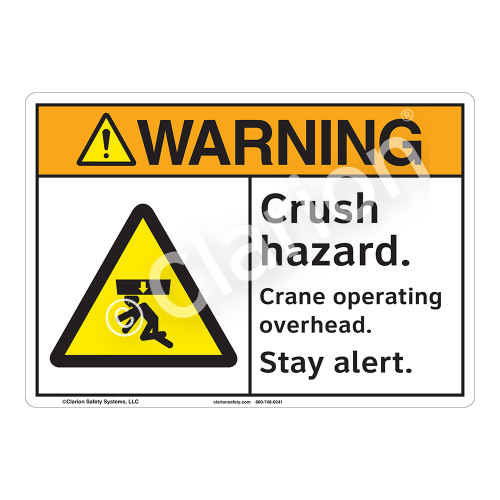 Warning/Crush Hazard Sign (F1247-)