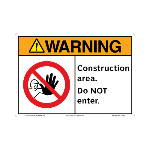Warning/Construction Area Sign (F1250-)