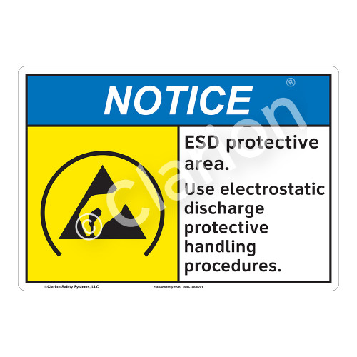 Notice/ESD Protective Area Sign (F1270-)