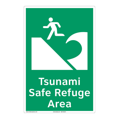 Tsunami Safe Refuge Area Sign (F1292-)
