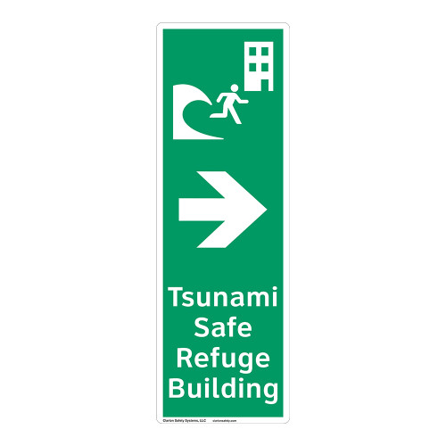 Tsunami Safe Refuge Building Sign (F1297-)