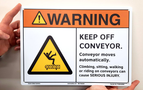 Warning Keep Off Conveyor Sign (F1329-)