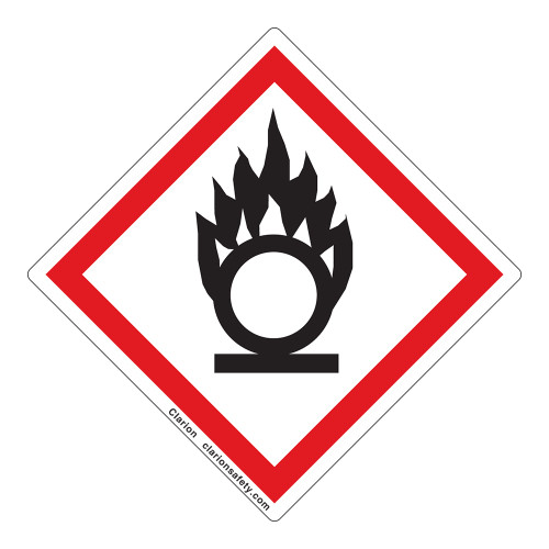 Flame Over Circle Label (GHS6245-)