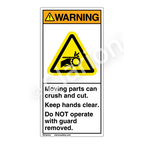 Warning/Moving Parts Label (H1012-04WV)