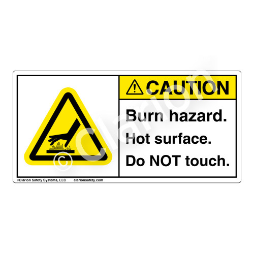 Caution/Burn Hazard Label (H1024-01CH)