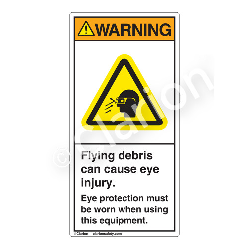 Warning/Flying Debris Label (H3021-531WV)