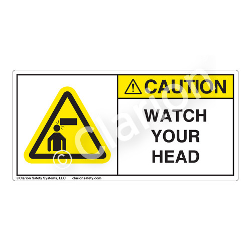 Caution/Watch Your Head Label (H4008-H39CH)