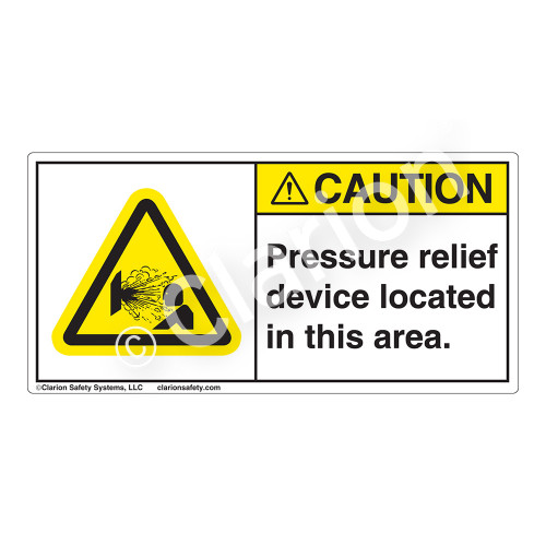 Caution/Pressure Relief Device Label (H4019-DBCH)