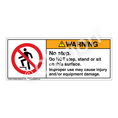 Warning/No Step Label (H5080-C07WH)