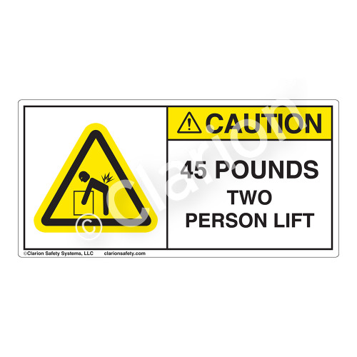 Caution/45 Pounds Label (H5101-K05CH)