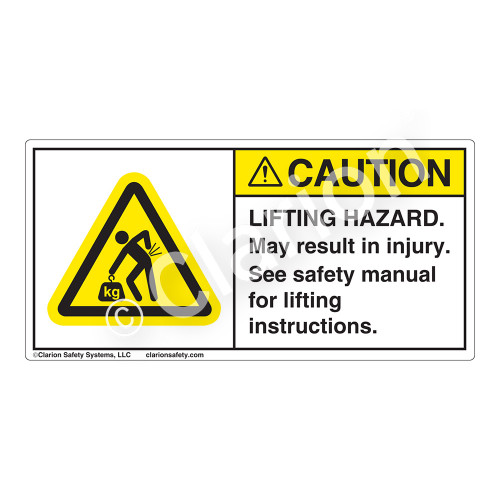 Caution/Lifting hazard Label (H5158-WFCH)