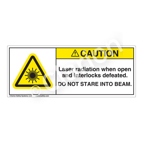 Caution/Laser Radiation Label (H6003-139CH)