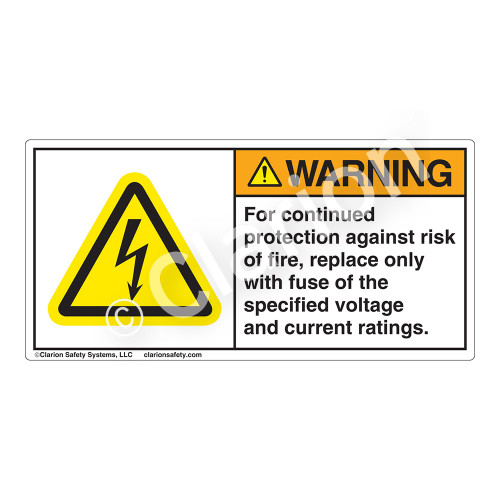 Warning/For Continued Protection Label (H6010-236WH)