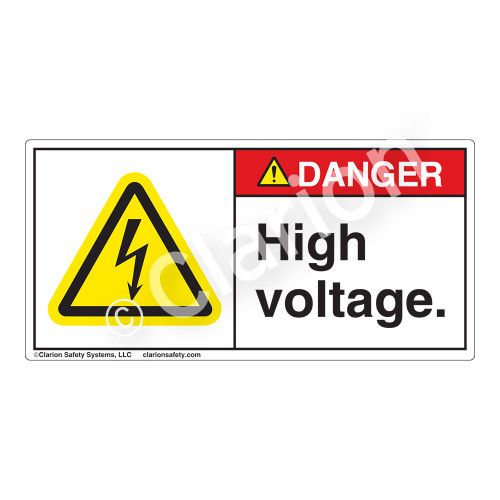 Danger/High Voltage Label (H6010-D98DH)