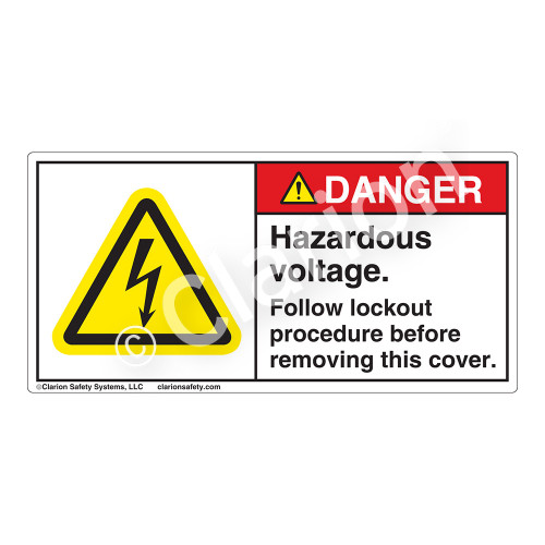 Danger/Hazardous Voltage Label (H6010-J0DH)