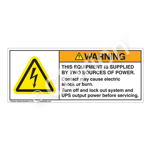 Warning/This Equipment Is Supplied Label (H6010-MTWH)