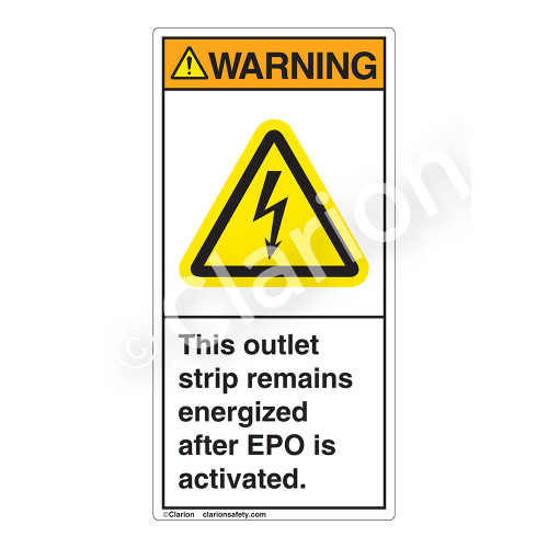 Warning/This Outlet Strip Label (H6010-X19WV)