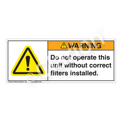 Warning/Do Not Operate Label (H6014-H27WH)