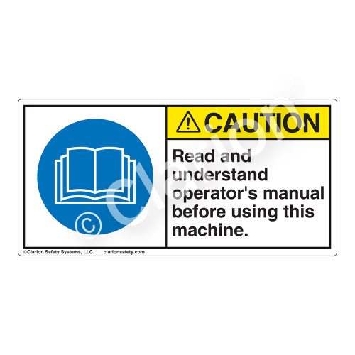 Caution/Read and Understand Label (H6017-DACH)