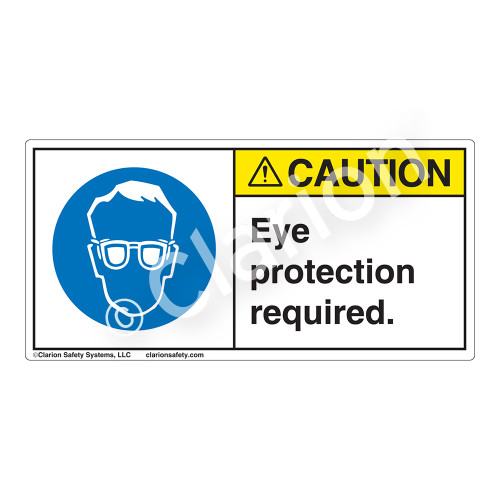 Caution/Eye Protection Required Label (H6040-NWCH)