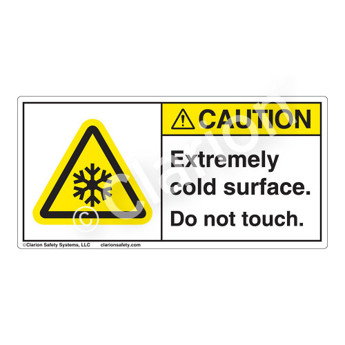 Caution/Extremely Cold Surface Label (H6044-A76CH)