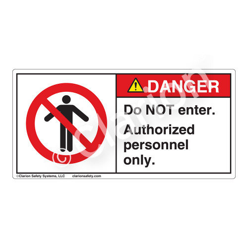 Danger/Do Not Enter Label (H6051-KHDH)