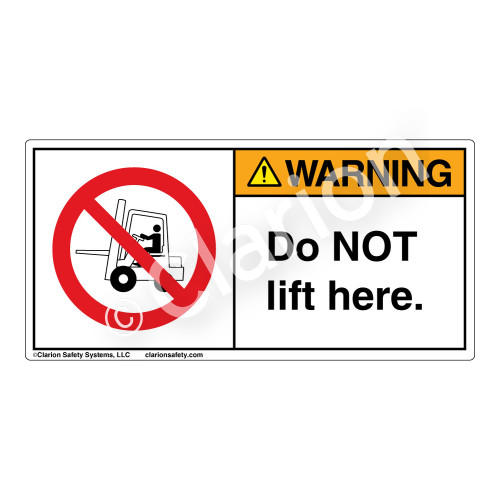 Warning/Do Not Lift Here Label (H6074-D47WH)