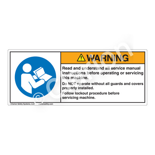 Warning/Read and Understand Manual Label (H6126-GPWHP-)
