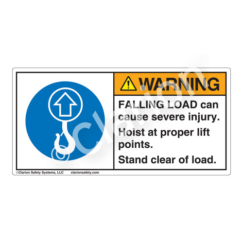 Warning/Falling Load Label (H6183-362WH)