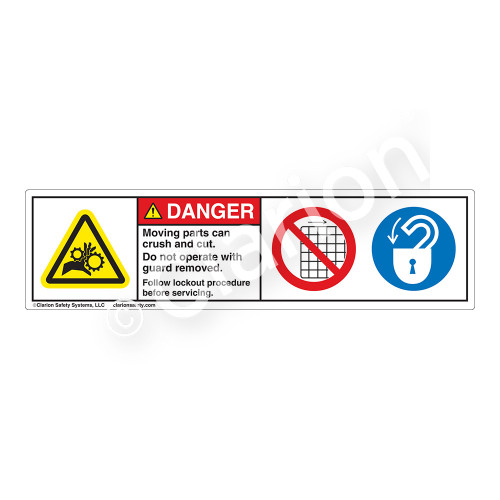 Danger/Moving Parts Can Crush Label (HMS-02DHP-)