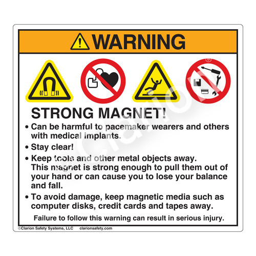 Warning/Strong Magnet Label (HMS-824WHP-)