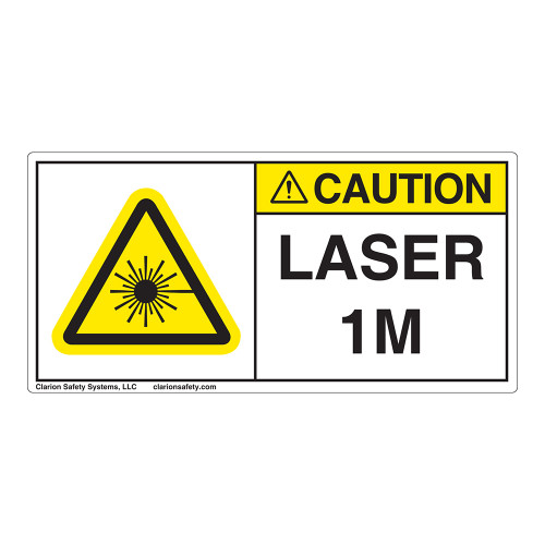 Caution/Laser Radiation Class 1M Label (IEC1008-H)