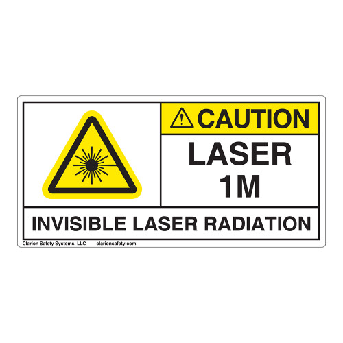 Caution/Invisible Laser Radiation Class 1M Label (IEC1009-H)