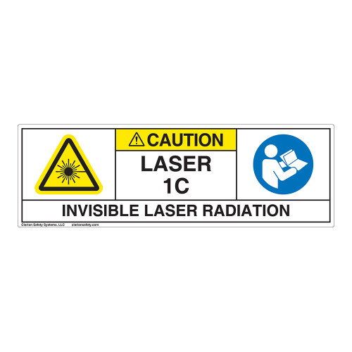 Caution/Invisible Laser Radiation Class 1C Label (IEC1012-H)