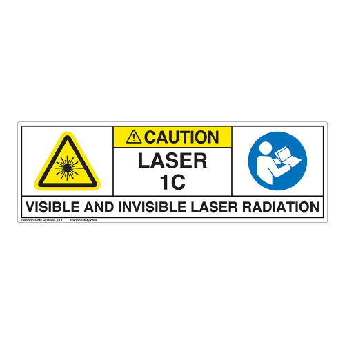 Caution/Visible & Invis Laser Radiation Class 1CLabel (IEC1013-)