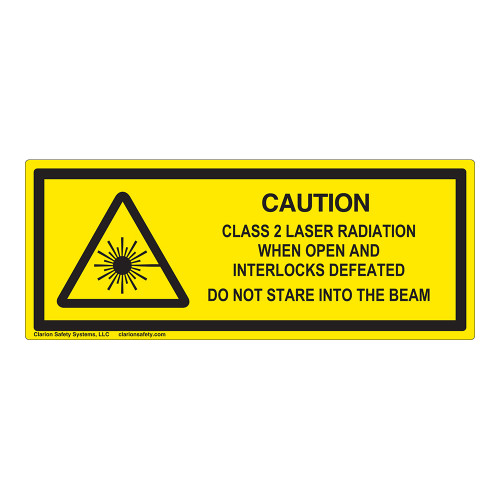 Caution/Class 2 Laser Radiation Label (IEC-6003-E82-H)