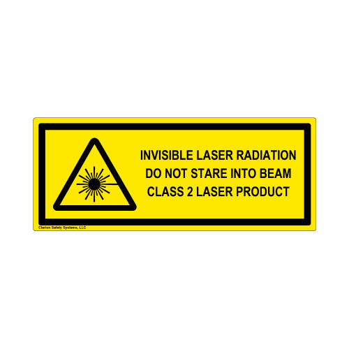 Invisible Laser Radiation Class 2 Label (IEC-6003-E89-H)
