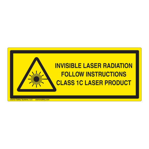 Invisible Laser Radiation Class 1C Label (IEC-6003-F1C-H)
