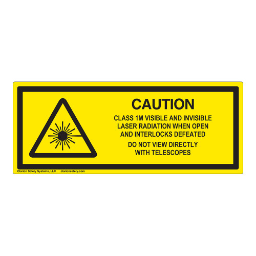 Caution/Class 1M Visible And Invisible Label (IEC-6003-F28-H)