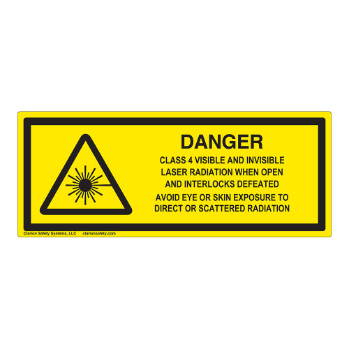 Danger/Class 4 Visible And Invisible Label (IEC-6003-F34-H)