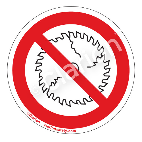 Do Not Operate With Damaged Blade Label (IS6110-)