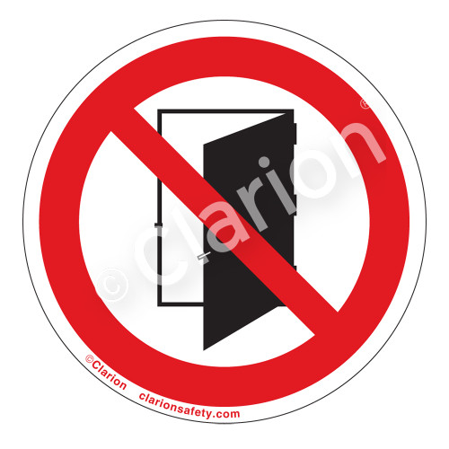 Do Not Open Door Label (IS6141-)