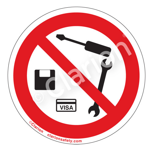 No Metal Objects or Magnetic Media Label (IS6198-)