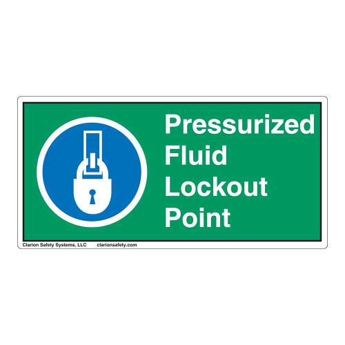 Pressurized Fluid Lockout Point Label (LP003-)
