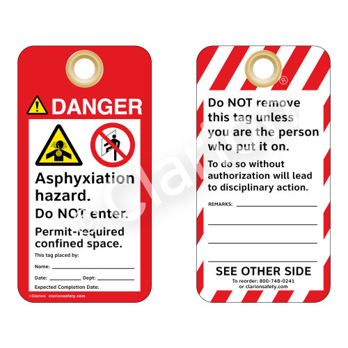 Danger/Asphyxiation Hazard Tag (ST1008a-1)